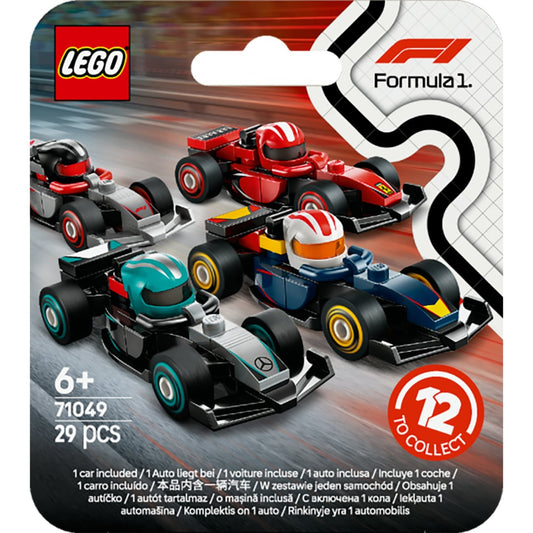 71049 Minifigures F1-Rennwagen zum Sammeln, Konstruktionsspielzeug