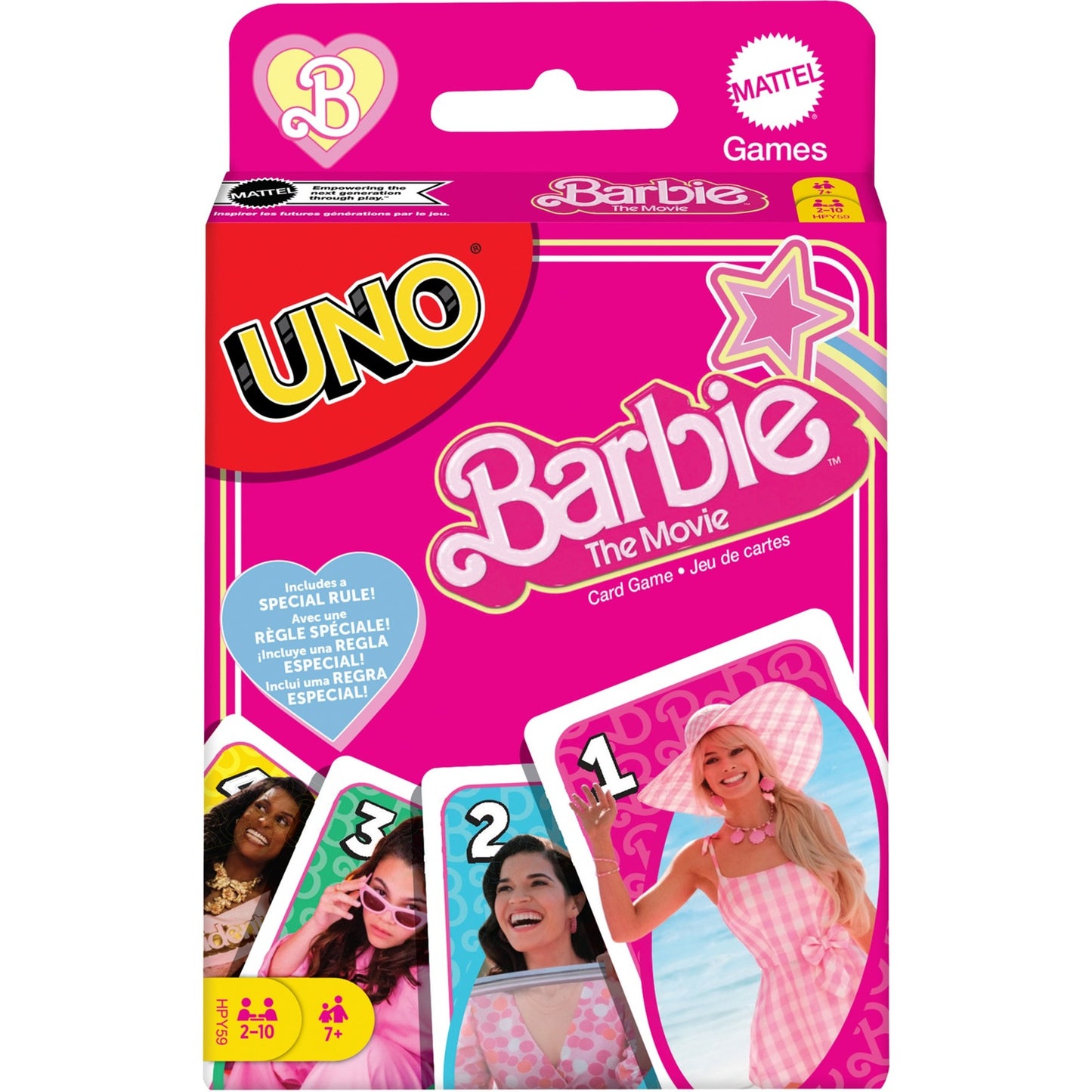 Mattel Games UNO Barbie The Movie, Kartenspiel