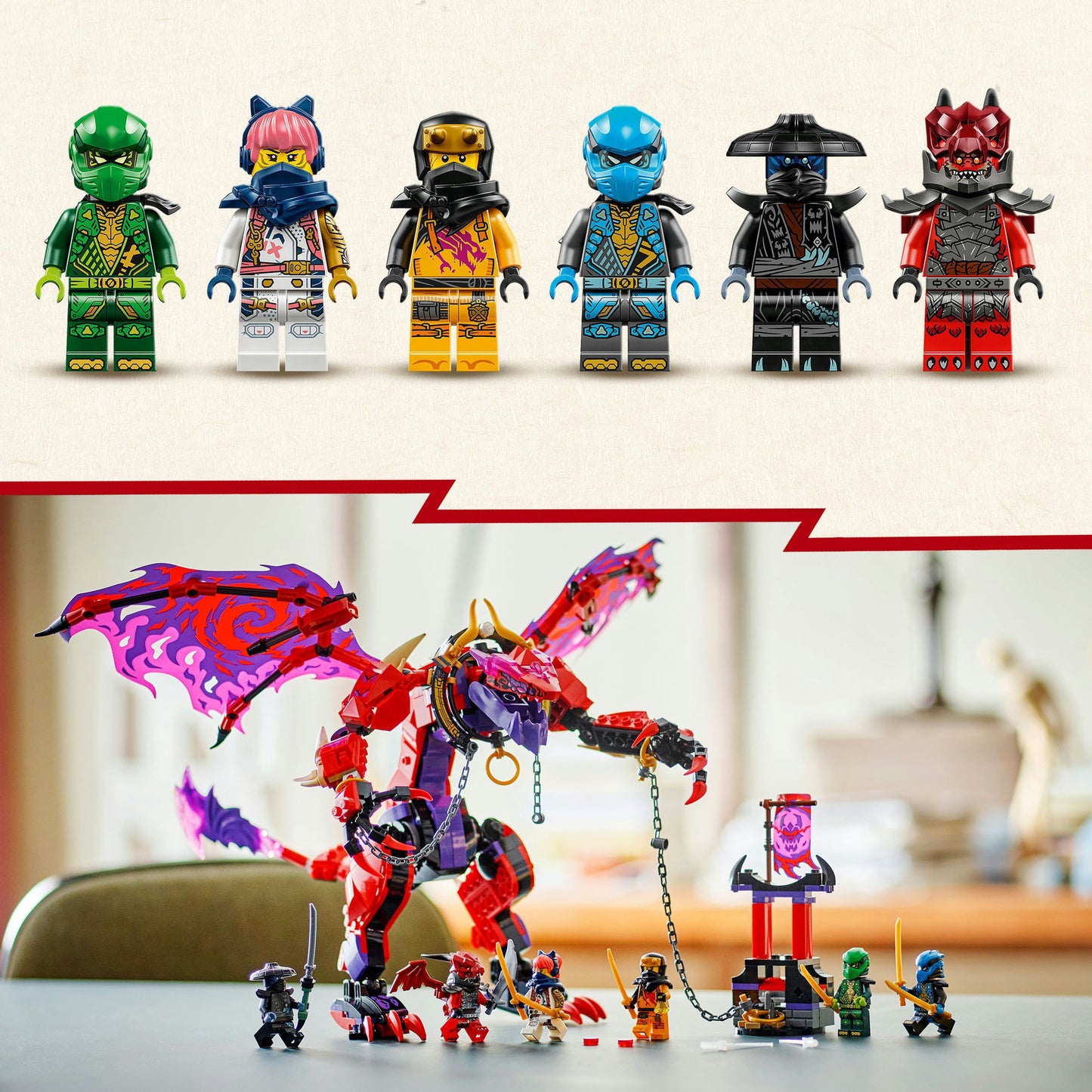 71832 Ninjago Chaosdrache Donnerzahn, Konstruktionsspielzeug