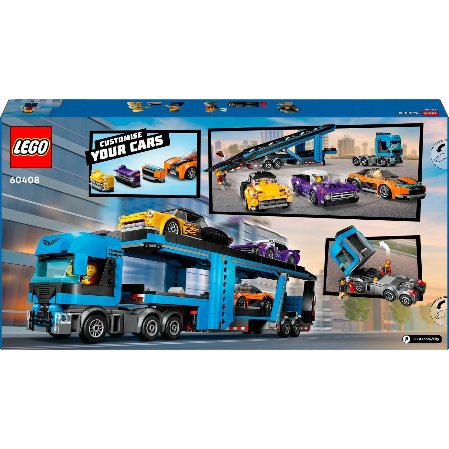 LEGO 60408 City Autotransporter mit Sportwagen, Konstruktionsspielzeug