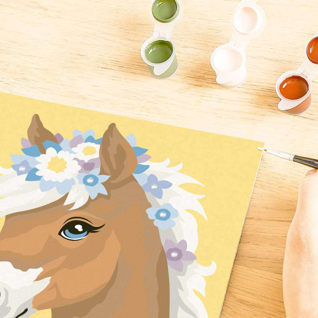 CreArt - Pferd mit Blumen, Malen