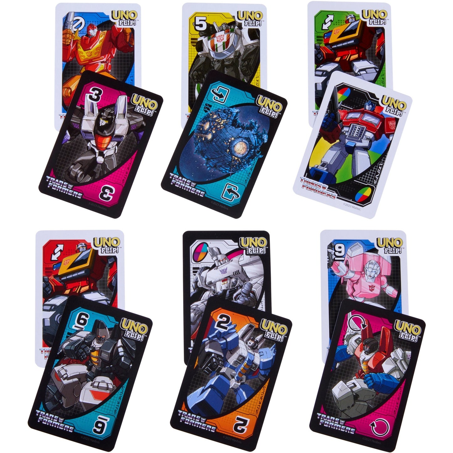 Mattel Games UNO Flip! Transformers, Kartenspiel