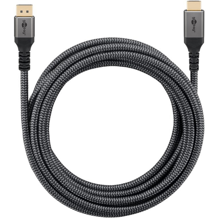 Goobay Plus DisplayPort > HDMI Adapterkabel, 4K @ 60Hz (grau, 3 Meter)