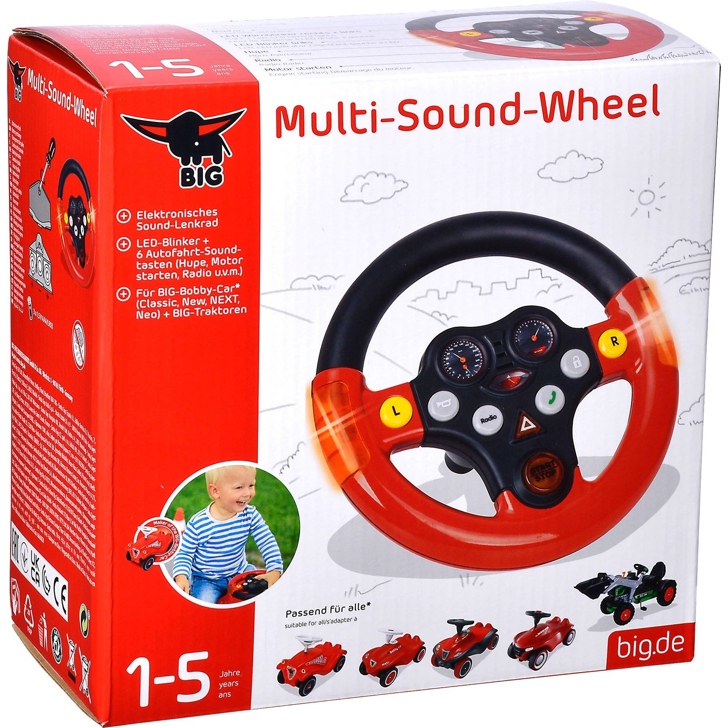 BIG Lenkrad Multi-Sound-Wheel (rot/schwarz)