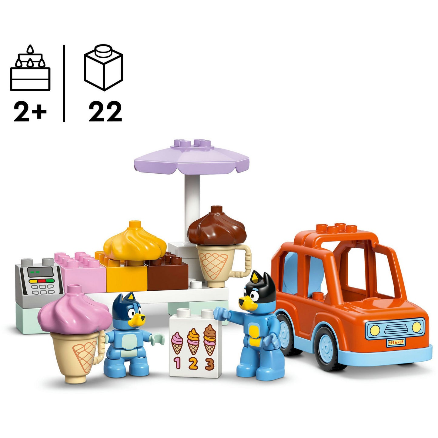 10458 DUPLO Bluey Ausflug zur Eisdiele mit Bluey, Konstruktionsspielzeug