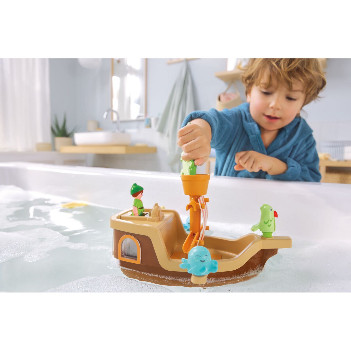 71769 Junior & Disney: Peter Pans Piratenschiff mit Wasserspritzspass, Konstruktionsspielzeug