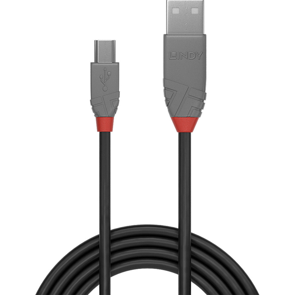 USB 2.0 Typ A an Mini-B Kabel, Anthra Line