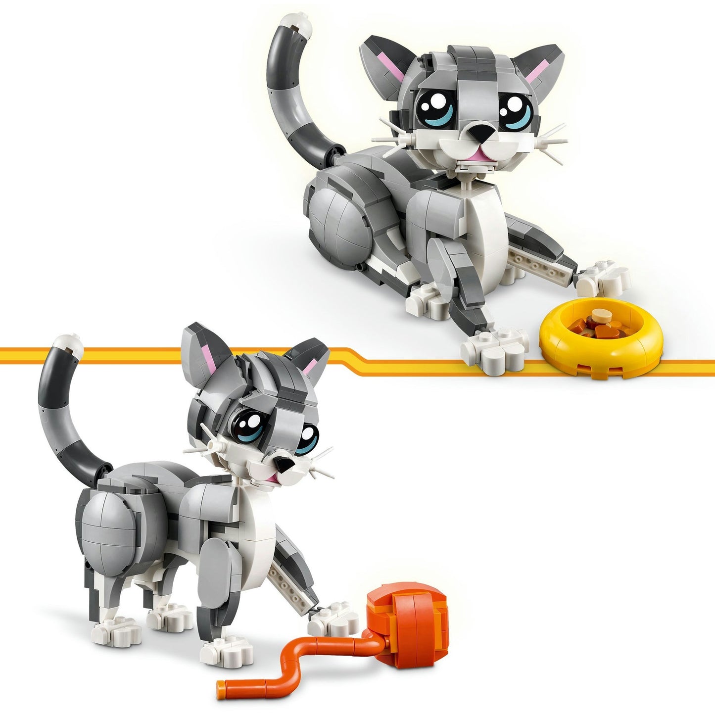 31163 Creator 3-in-1 Graue Katze, Konstruktionsspielzeug
