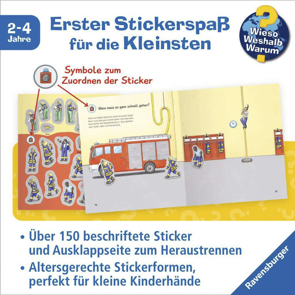 Wieso? Weshalb? Warum? junior Stickerheft - Feuerwehr, Lernbuch