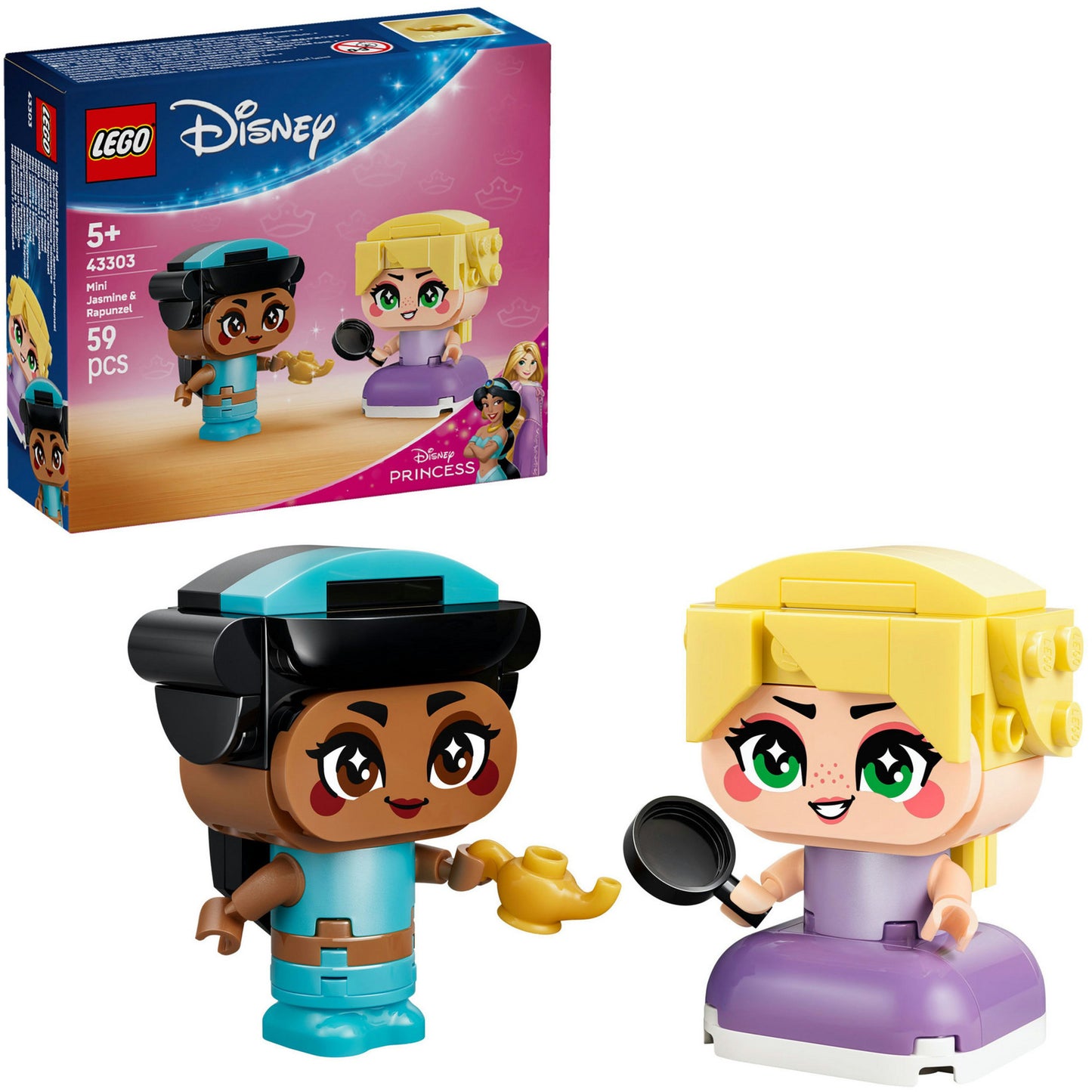 43303 Disney Princess Die Mini-Prinzessinnen Jasmin & Rapunzel, Konstruktionsspielzeug