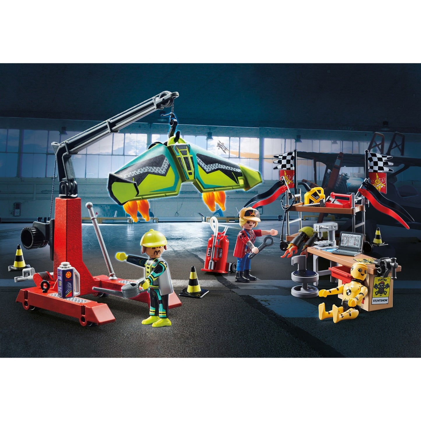 PLAYMOBIL 70834 Air Stuntshow Servicestation, Konstruktionsspielzeug