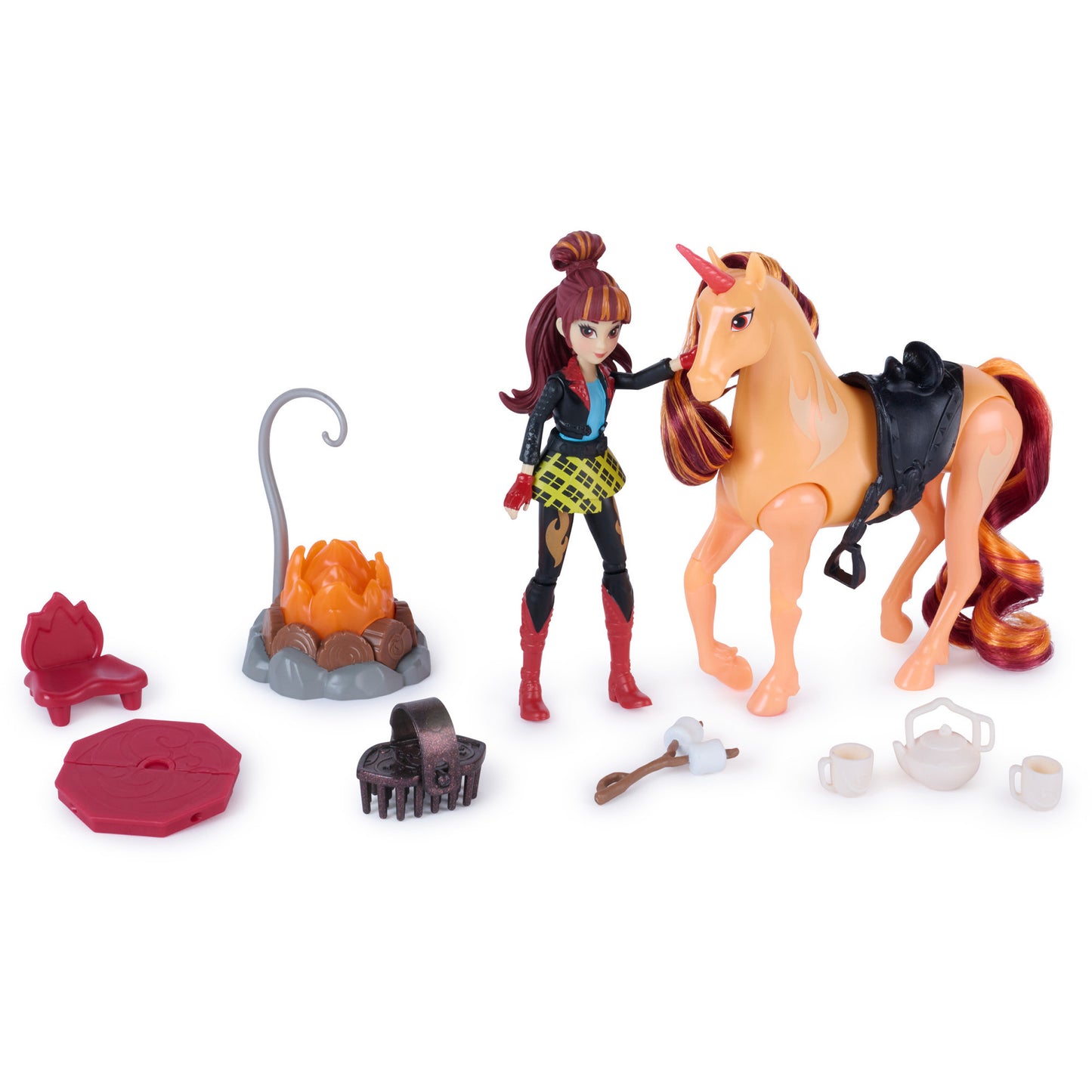 Unicorn Academy - Cinders Lagerfeuer-Set, Spielfigur