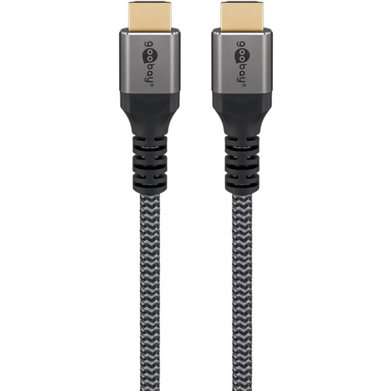 Goobay Plus High-Speed-HDMI-Kabel mit Ethernet, 4K @ 60Hz (grau, 1 Meter)