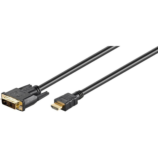 Goobay Adapterkabel DVI-D (Stecker) > HDMI (Stecker) (schwarz, 2 Meter)
