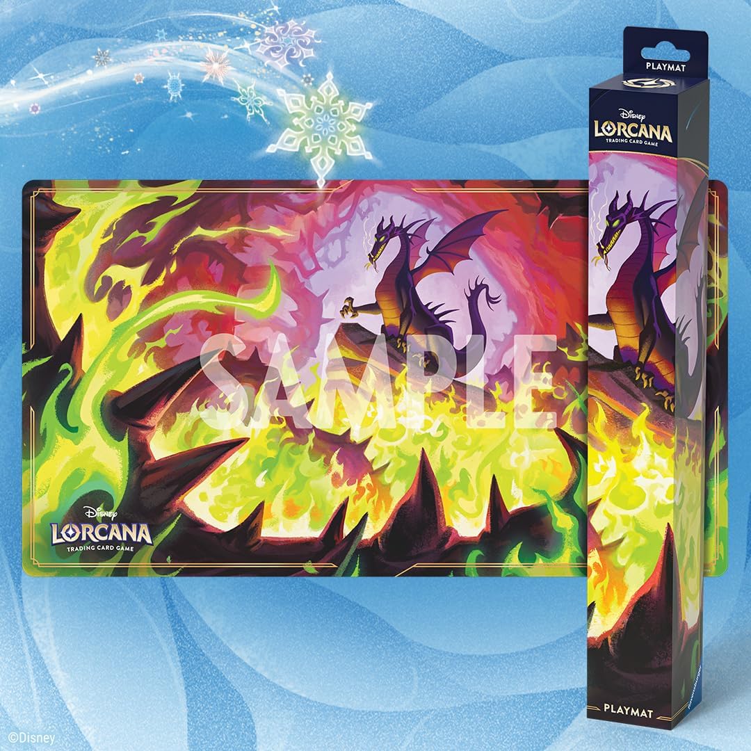 Disney Lorcana TCG: Winterzauber - Spielmatte Drachenfeuer, Sammelkarten
