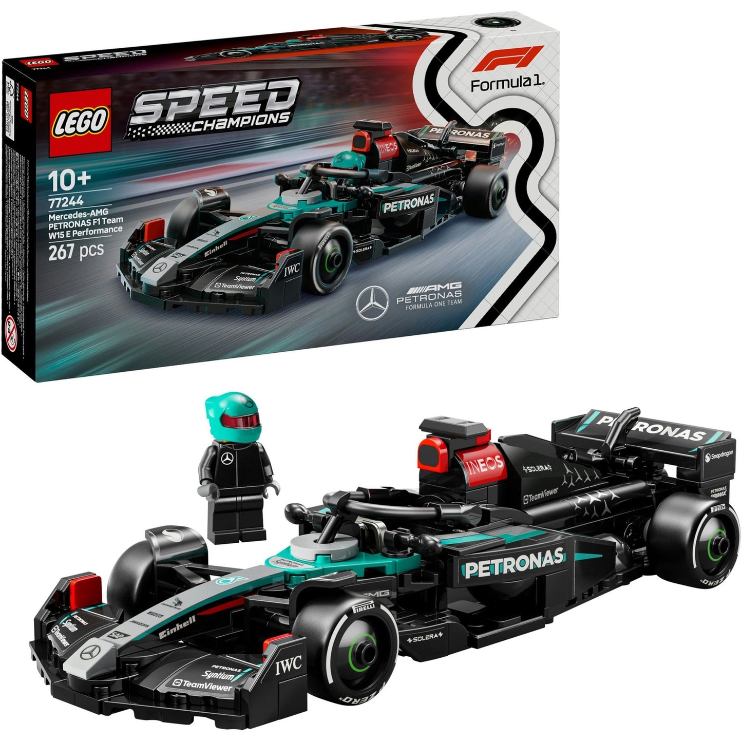 77244 Speed Champions Mercedes-AMG F1 W15 Rennauto, Konstruktionsspielzeug
