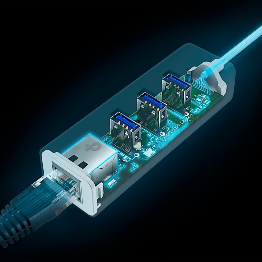 LAN-Adapter UE330C, USB 3.2 Gen1 USB-C > 3x USB-A + RJ-45