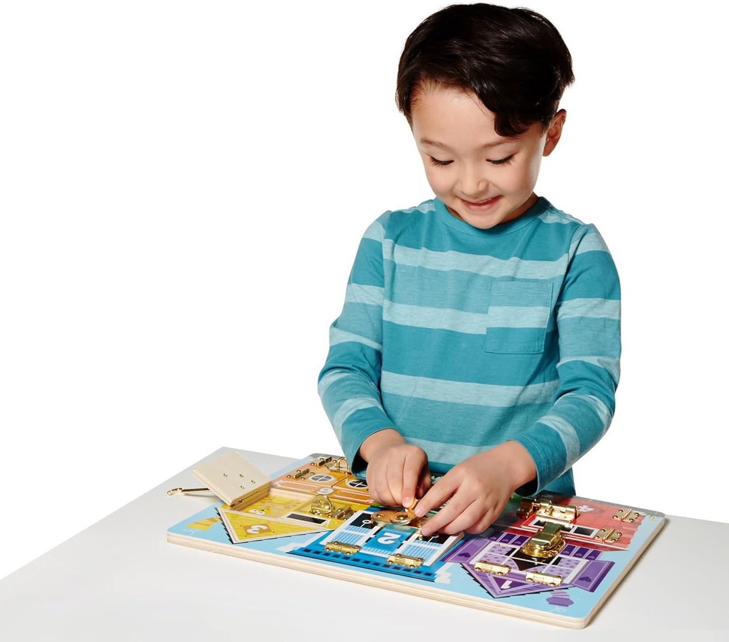 Melissa & Doug - Motoriktafel Schlösser, Geschicklichkeitsspiel