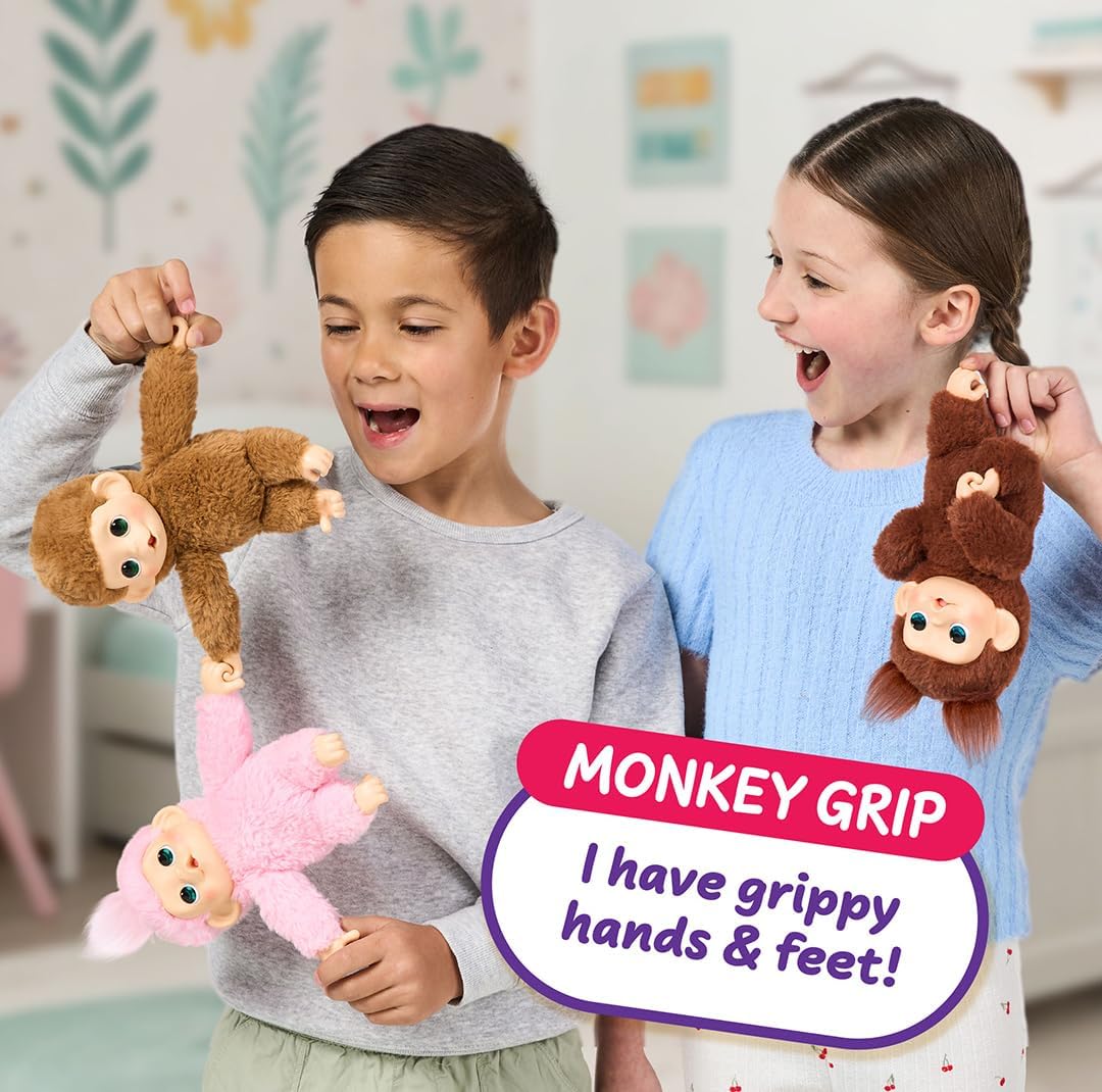 Little Live Pets - My Baby Monkey Minis Brown Cherri, Kuscheltier