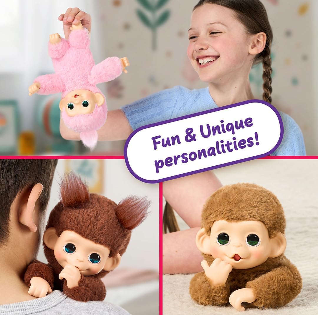 Little Live Pets - My Baby Monkey Minis Brown Cherri, Kuscheltier