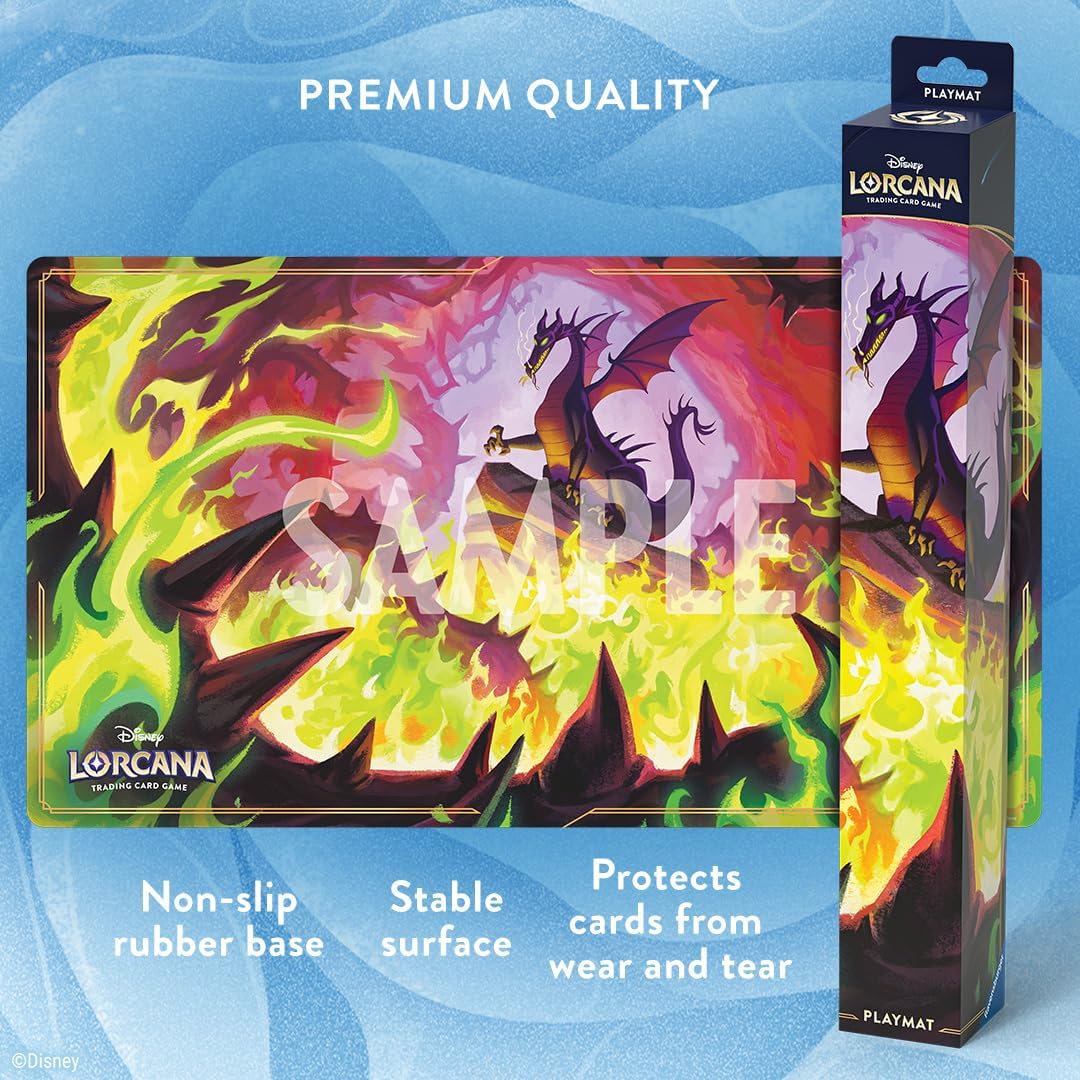Disney Lorcana TCG: Winterzauber - Spielmatte Drachenfeuer, Sammelkarten