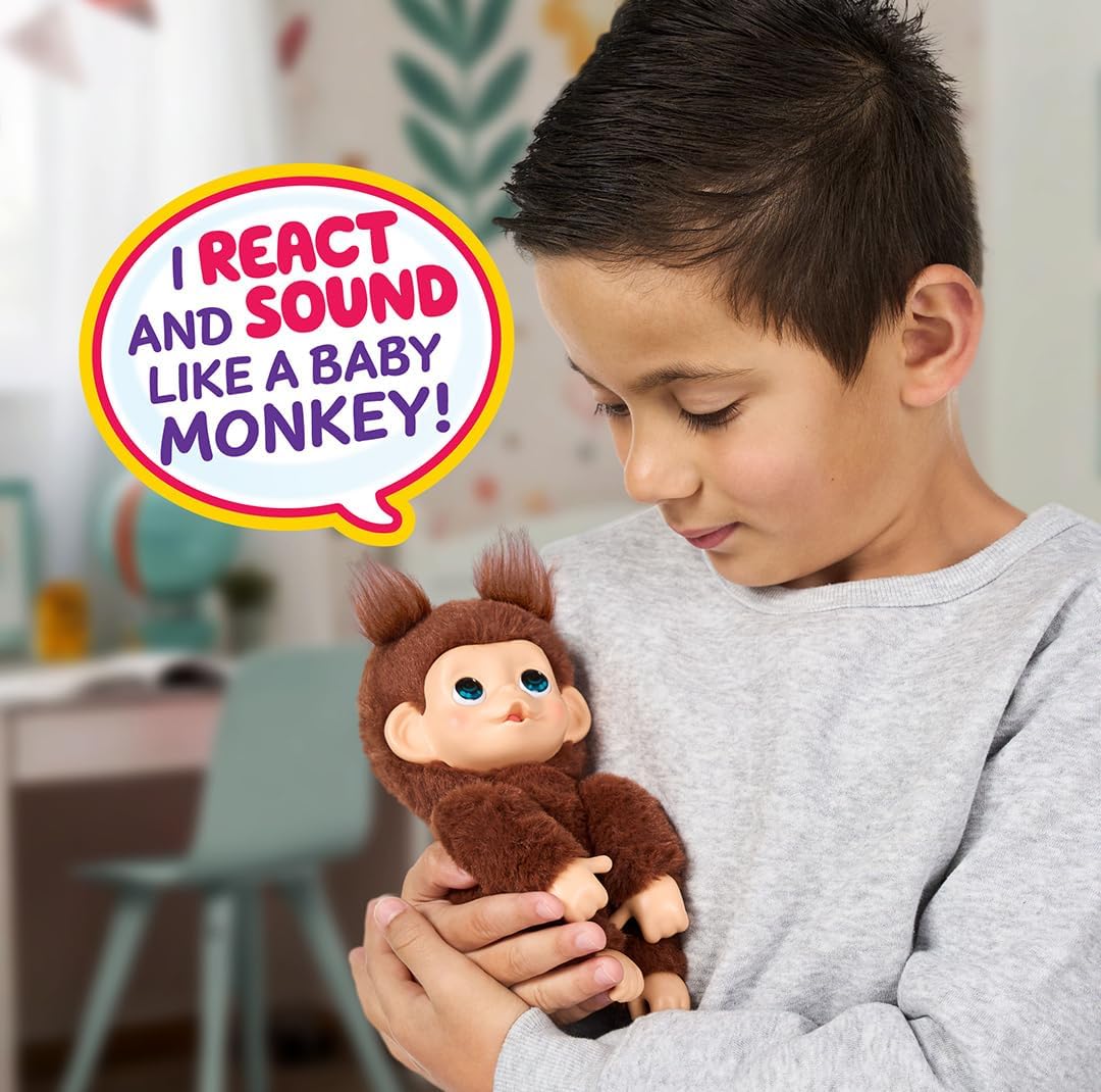 Little Live Pets - My Baby Monkey Minis Brown Cherri, Kuscheltier