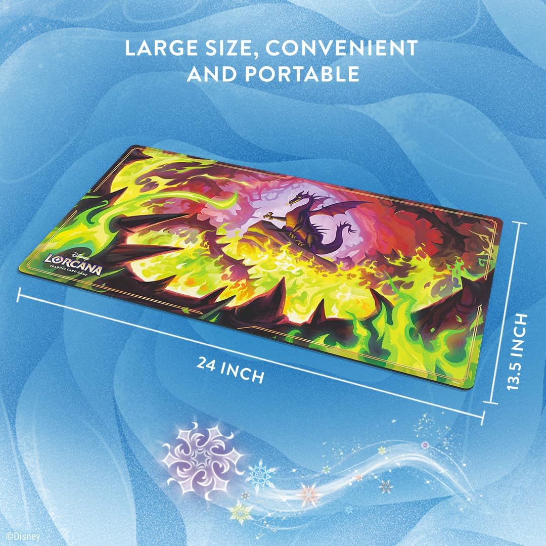 Disney Lorcana TCG: Winterzauber - Spielmatte Drachenfeuer, Sammelkarten