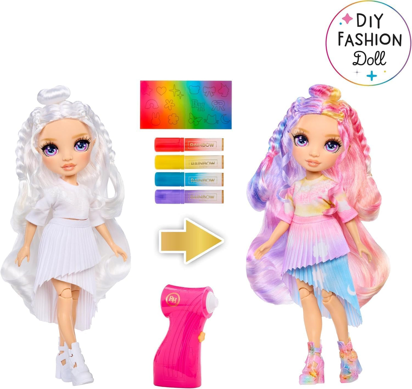 Rainbow High Air Brush & Create - Purple Eyes, Puppe