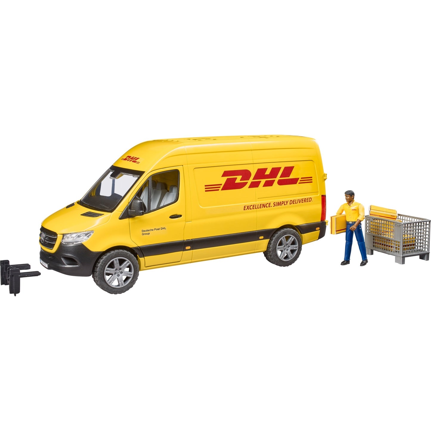 BRUDER MB Sprinter DHL mit Fahrer (gelb)