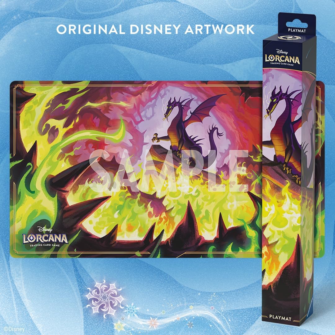 Disney Lorcana TCG: Winterzauber - Spielmatte Drachenfeuer, Sammelkarten
