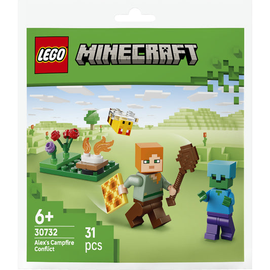 30732 Minecraft Alex Begegnung am Lagerfeuer, Konstruktionsspielzeug