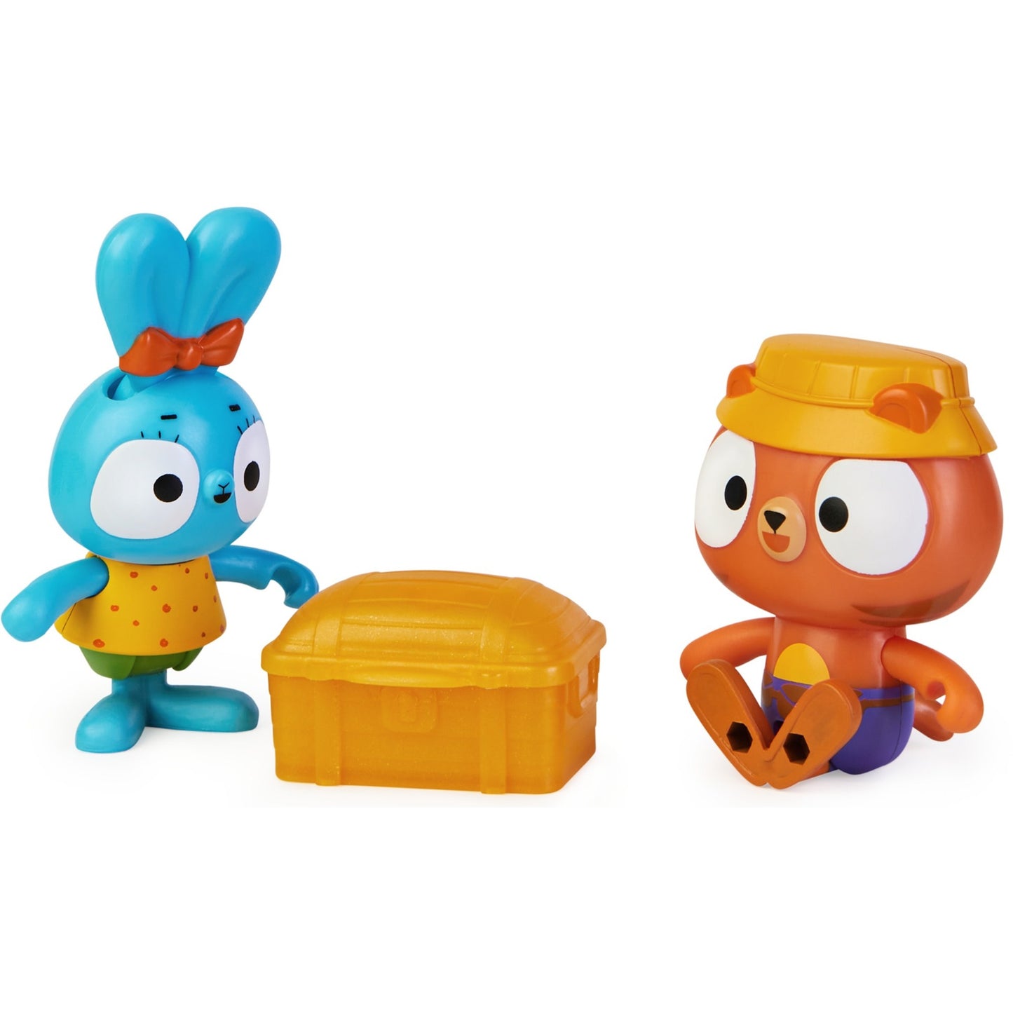 Spinmaster Brave Bunnies - Schatzsuche mit Boo Hase und Tiger (mit 2 Actionfiguren und 1 Schatzkiste als Zubehör, Spielzeug für Kinder ab 3 Jahren, Basic Figuren Set)