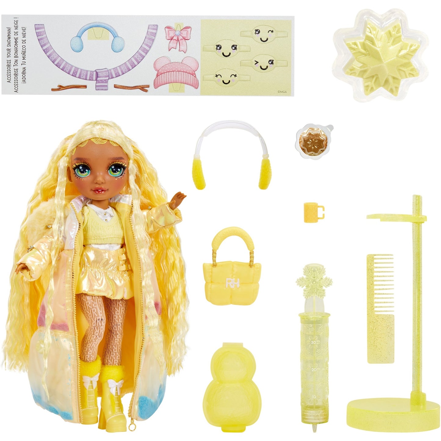 MGA Entertainment Rainbow High Winter Wonderland Doll - Sunny (Yellow)