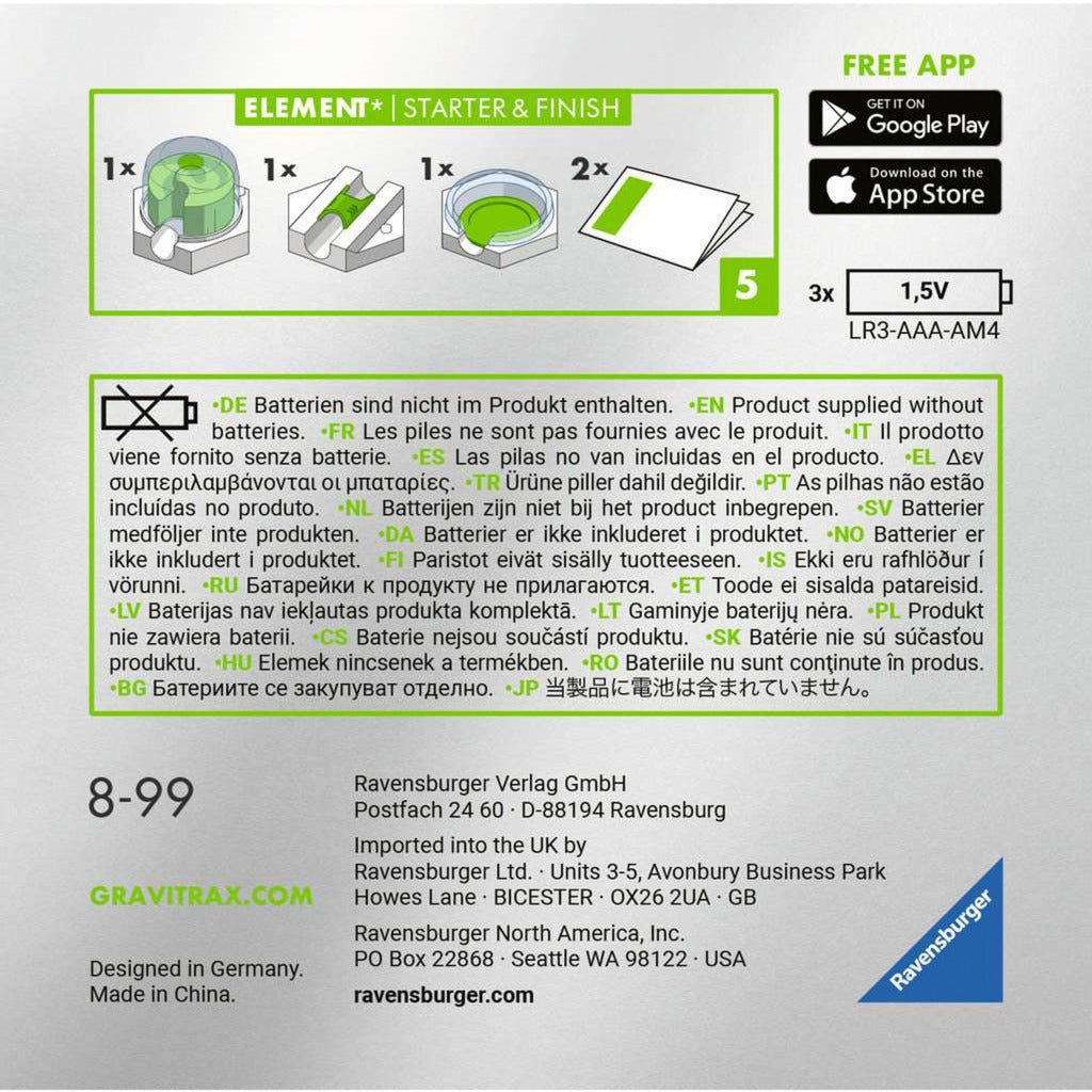 Ravensburger GraviTrax Power Element Start & Finish, Bahn