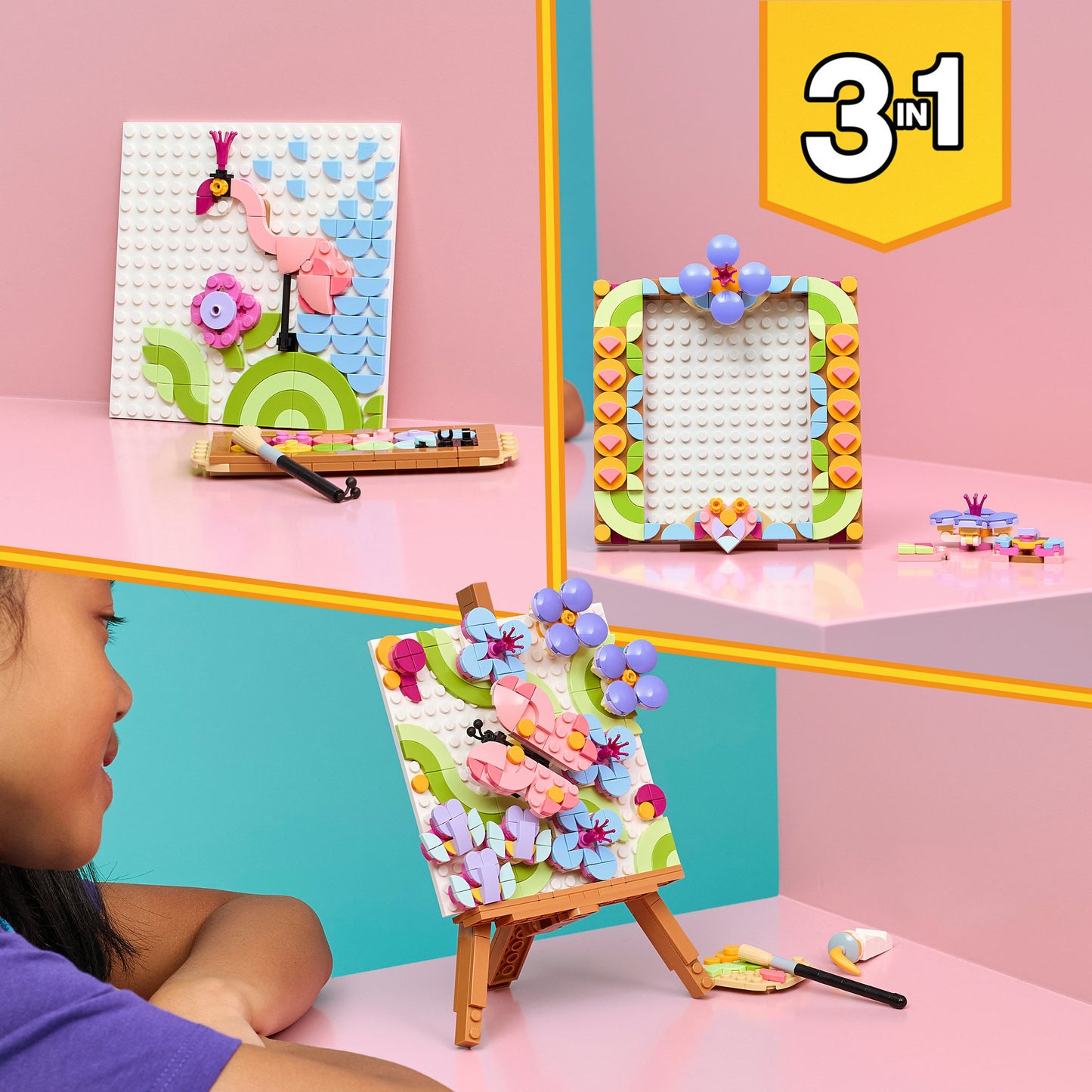31390 Creator 3-in-1 Deko-Blumengemälde, Konstruktionsspielzeug