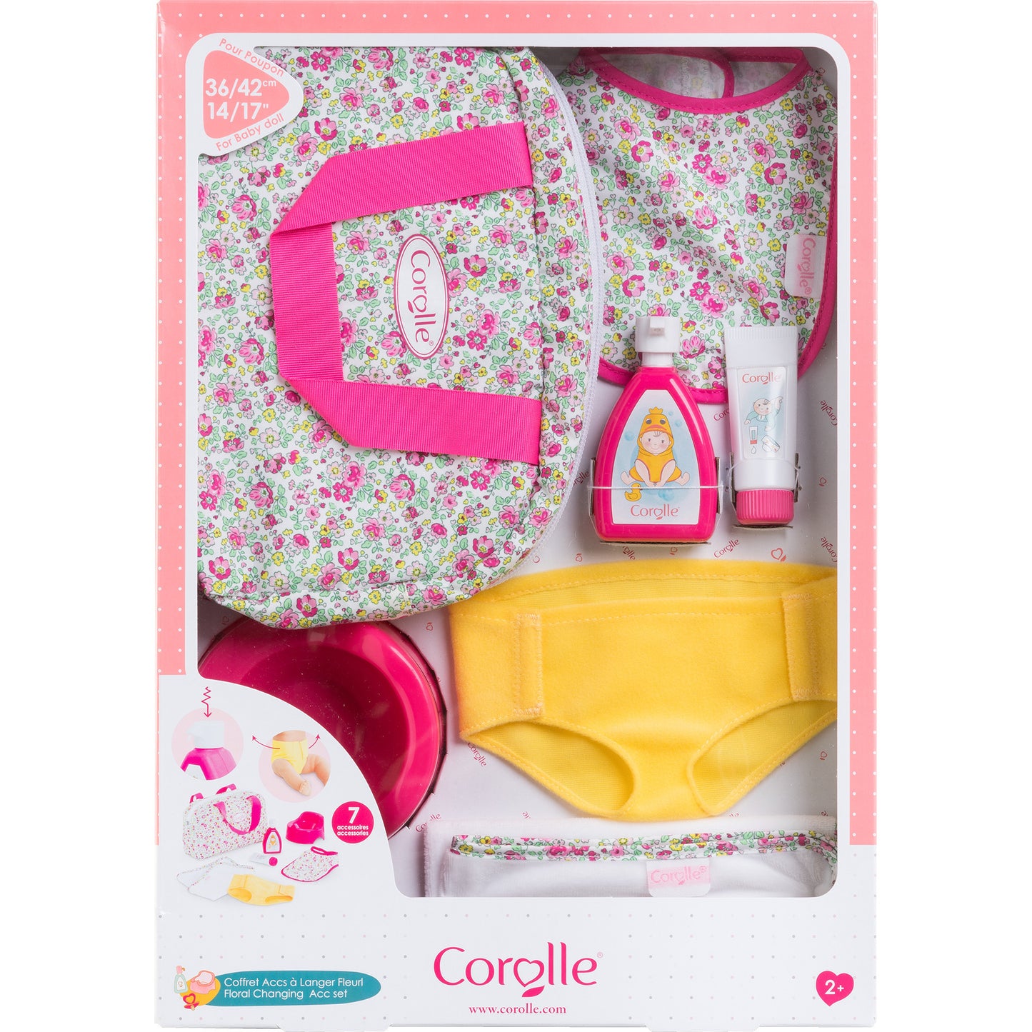 Mon Grand Poupon 36 cm Wickeltasche + Zubehör, Puppenzubehör