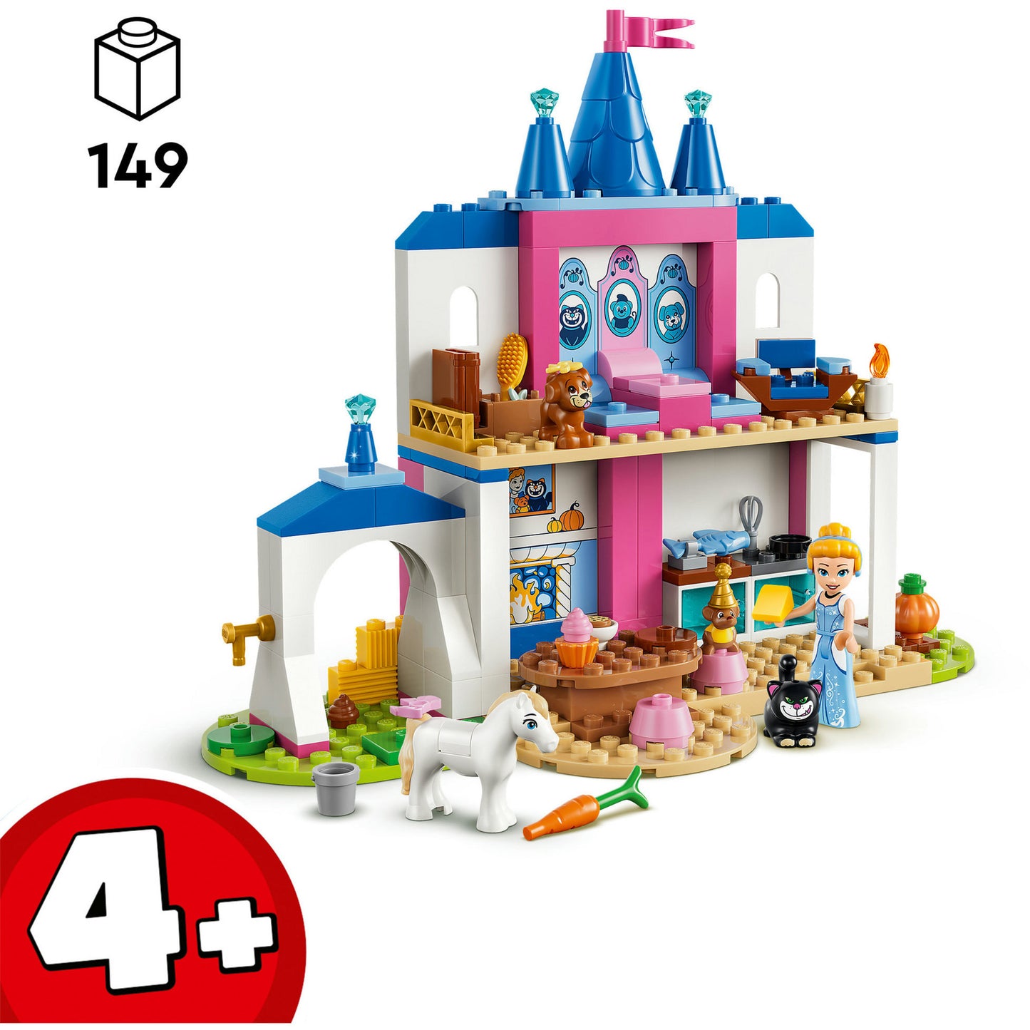 43283 Disney Princess Cinderellas Tierpalast, Konstruktionsspielzeug