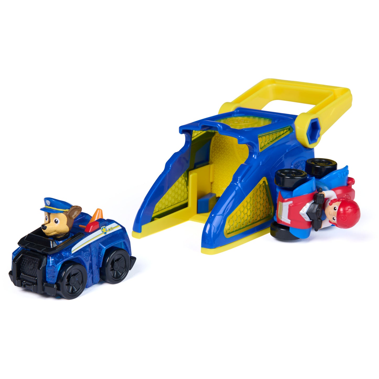 Paw Patrol - Pup Squad Launcher mit Chase und Ryder Fahrzeugen, Spielfahrzeug