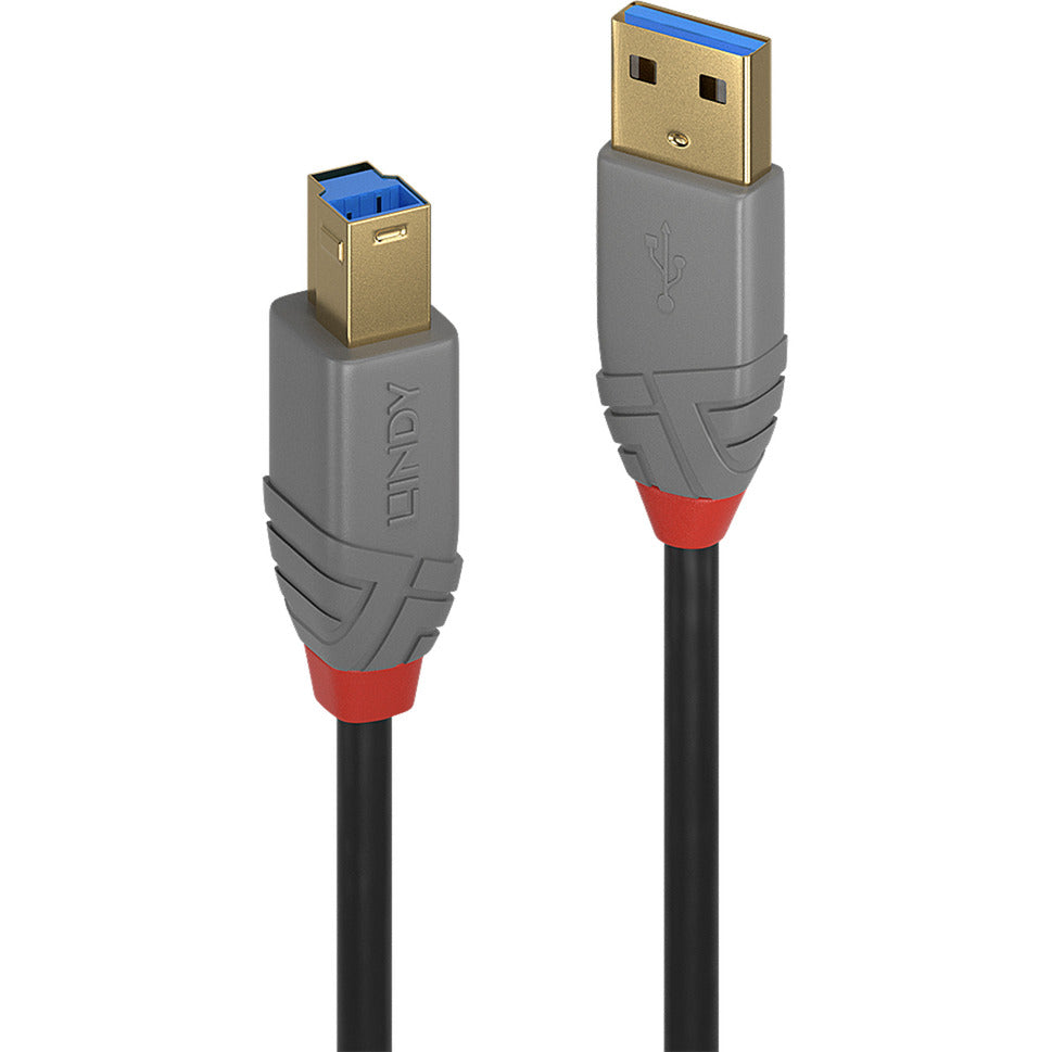 USB 3.2 Typ A an B Kabel, Anthra Line