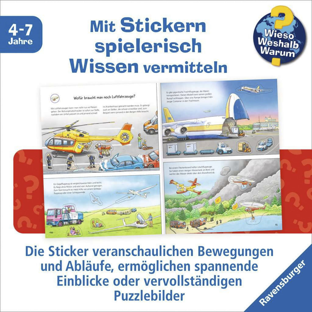 Wieso? Weshalb? Warum? Stickerheft - Flugzeuge, Lernbuch