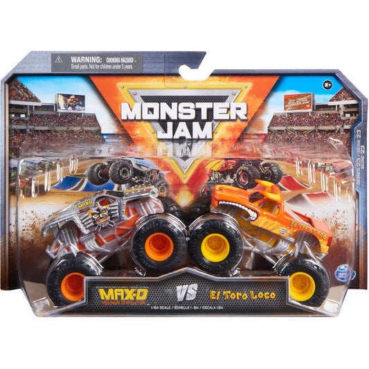 Spin Master Monster Jam - Zweier-Pack mit Max-D und El Toro Loco, Spielfahrzeug