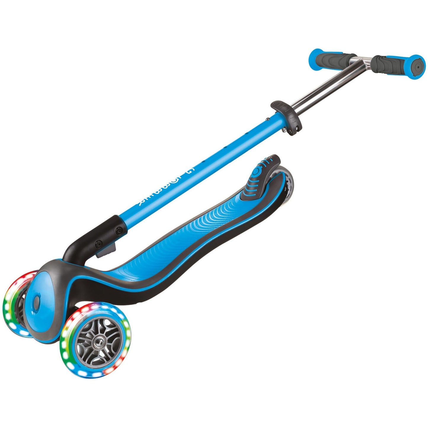 GLOBBER Elite Deluxe mit Leuchtrollen (hellblau)