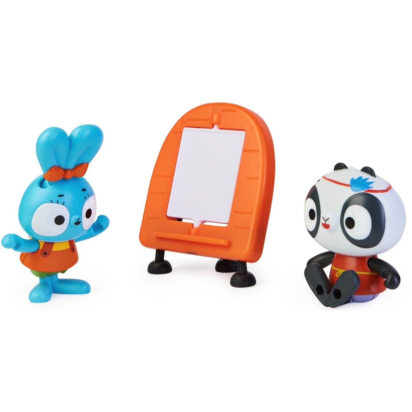 Spinmaster Brave Bunnies - Malen mit Boo Hase und Panda (mit 2 Actionfiguren und 1 Leinwand als Zubehör, Spielzeug für Kinder ab 3 Jahren, Basic Figuren Set)