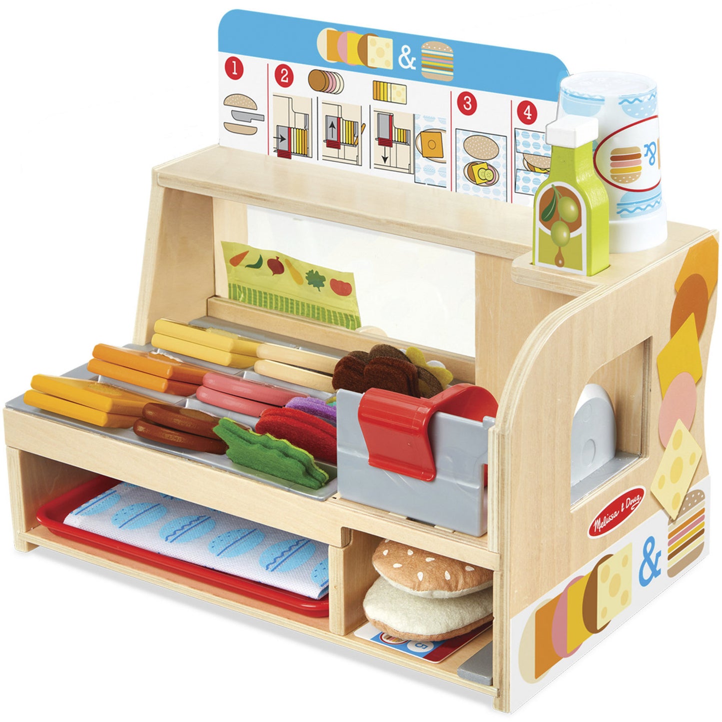 Melissa & Doug - Slice & Stack Sandwich Theke, Spielküche