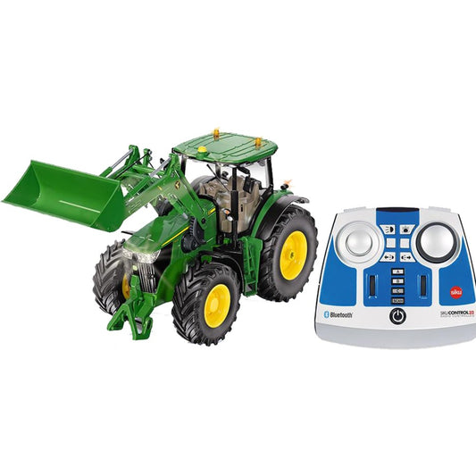 SIKU CONTROL32 John Deere 7310R mit Frontlader und Bluetooth-Fernsteuermodul (grün, 1:32)