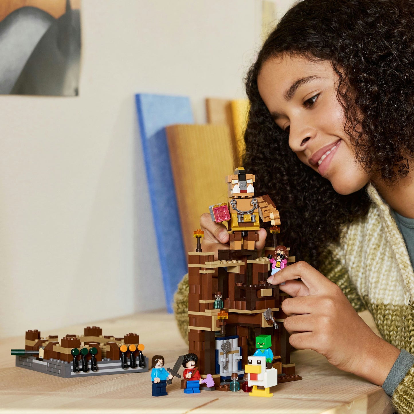 21272 Minecraft Waldanwesen mit Boxring, Konstruktionsspielzeug