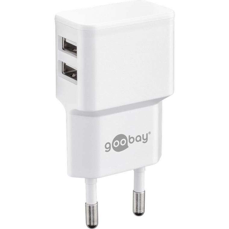 Goobay Micro-USB Dual-Ladeset 18 Watt (weiss, 2,4 A, 1 Meter Kabel USB-A > Micro-USB)