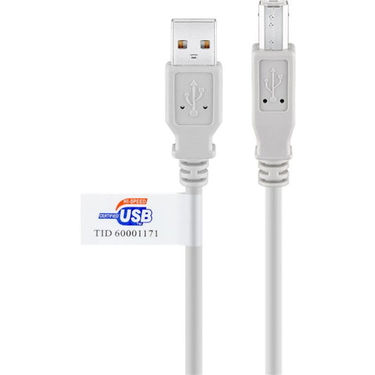Goobay USB 2.0 Kabel, USB-A Stecker > USB-B Stecker (grau, 5 Meter)