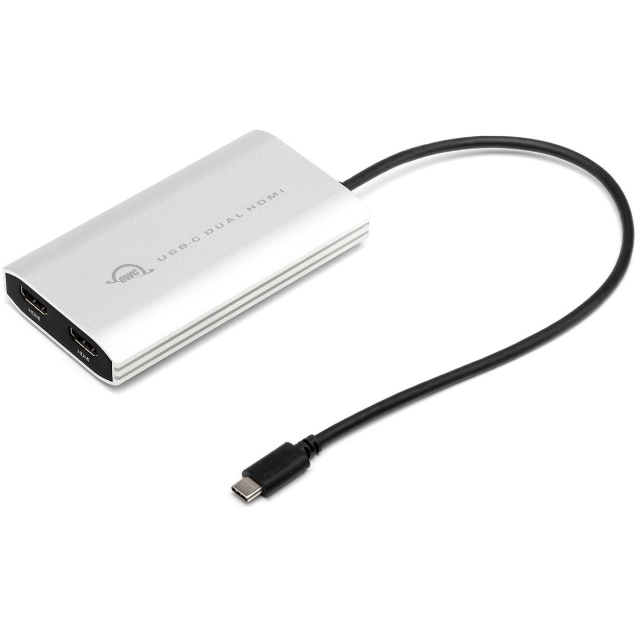 OWC Adapter Thunderbolt 3 > Dual HDMI 4K (silber/schwarz, 26cm, mit DisplayLink)