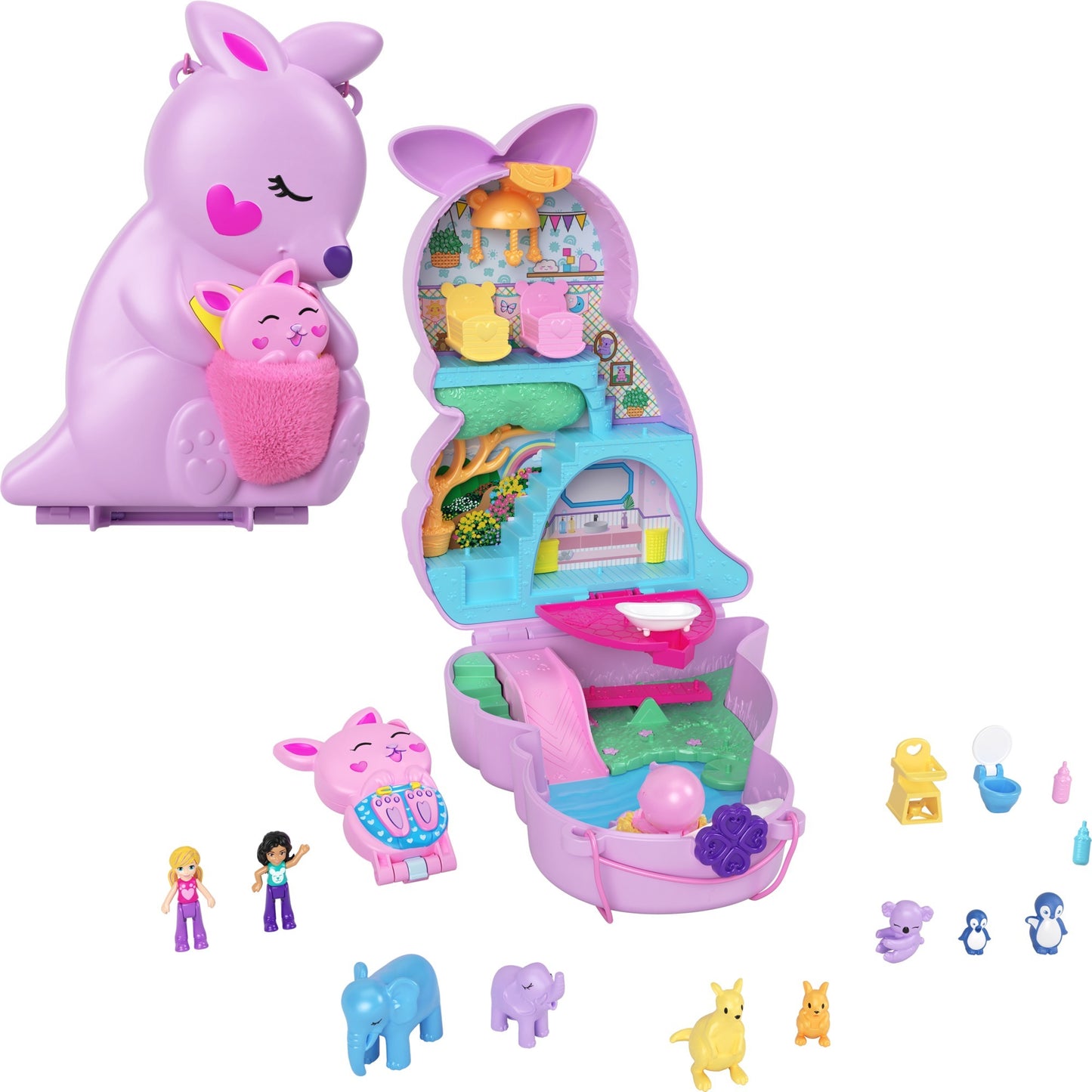 Mattel Polly Pocket Mama & Joey Kangaroo Tasche
